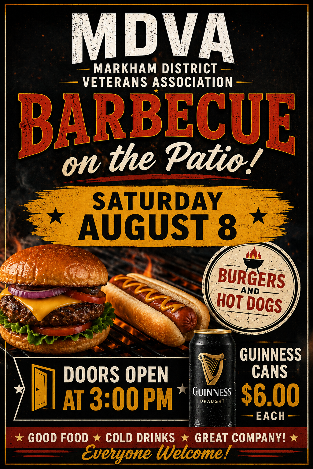 MDVA BBQ ON THE PATIO - August 8th