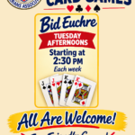 Card Games - Bid Euchre Every Tuesday at 2:30pm